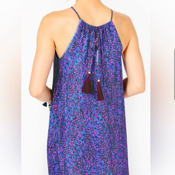 NWT Lilly Pulitzer Alessandra Halter Maxi Dress Growl And Prowl Size L - Picture 4 of 12